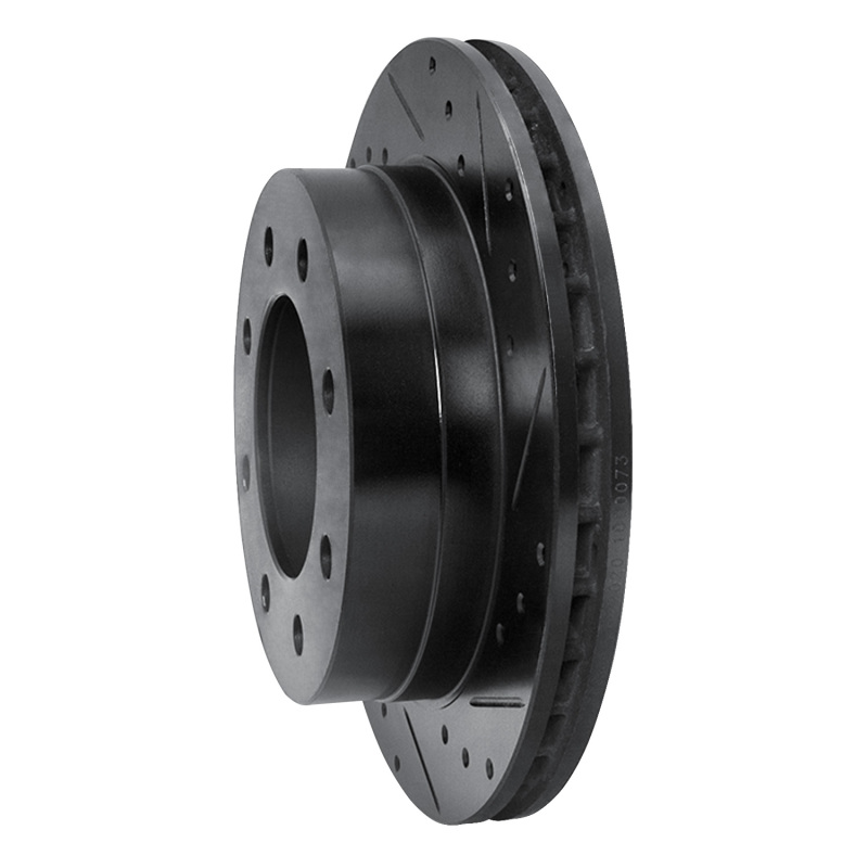 Chevrolet Silverado 1500 Brake Rotor (1) - Rear Right - R1 Concepts - Drilled & Slotted - Black - `03-`05